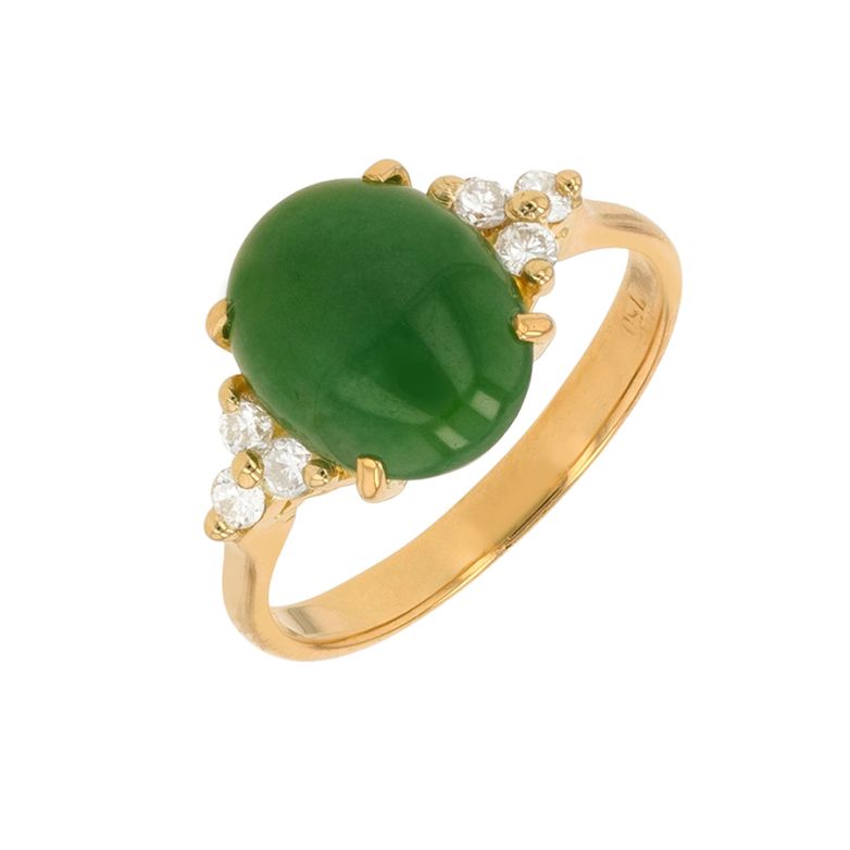 Acheter Bague diamants 0.24 carat et jade 3.26 carats or jaune 4.34g Comme neuf - 1250,00 € Bague diamants 0.24 carat et jade 3.26 carats or jaune 4.34g Comme neuf - reconditionné disponible sur Gemme Les Bijoux
